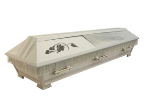 Siiditrükk, kalla, pool kaant plisseeritud Kangaga kaetud Siidist sisu